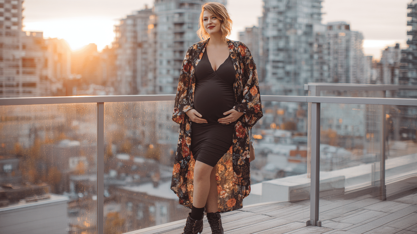 Bodycon Dress with a Kimono Wrap for a Balanced Silhouette