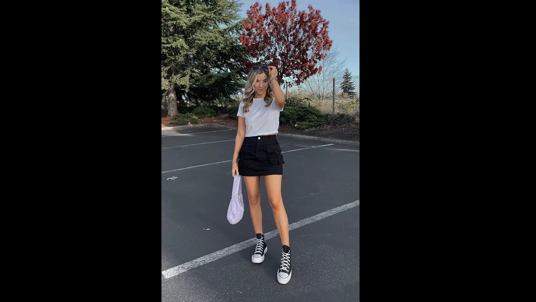 Cargo Skirt with Fitted Top and Bag