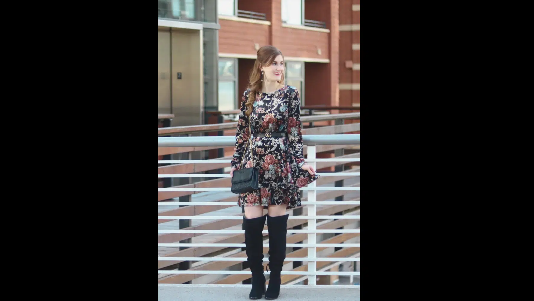 Flowy Midi Dress and Boots brewery outfit