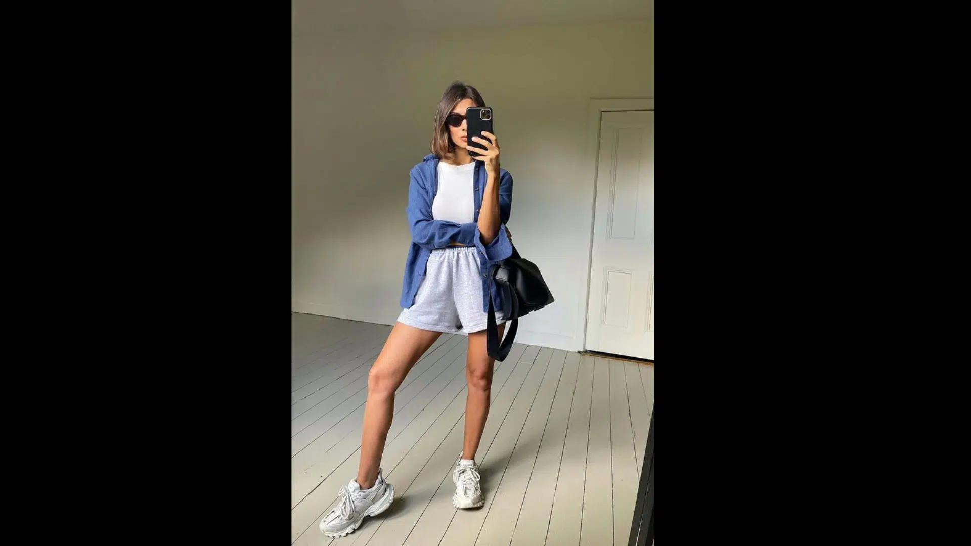 Layered Tank, Button-Up Shirt, and Shorts