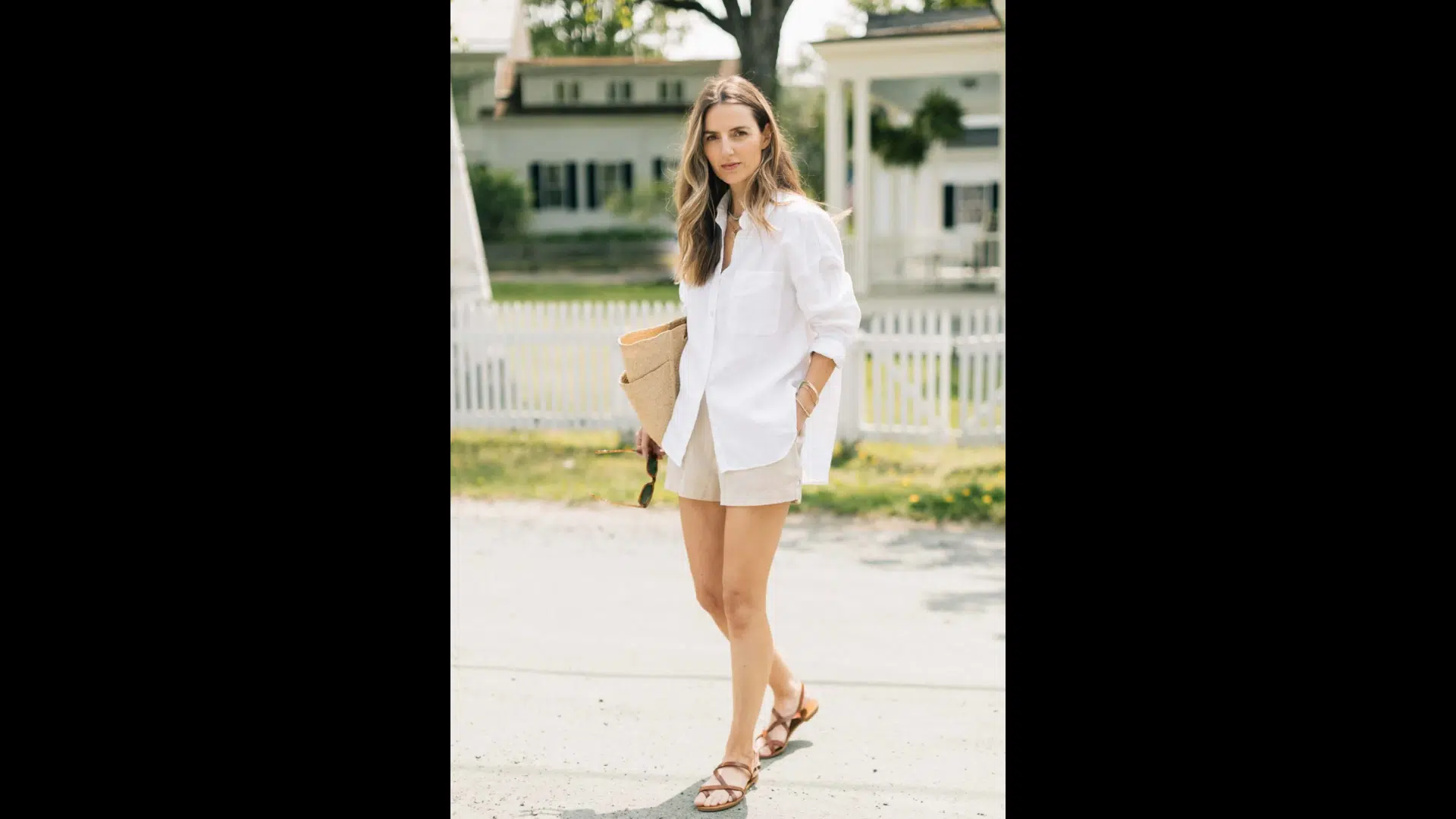 Linen Shirt with Tailored Shorts