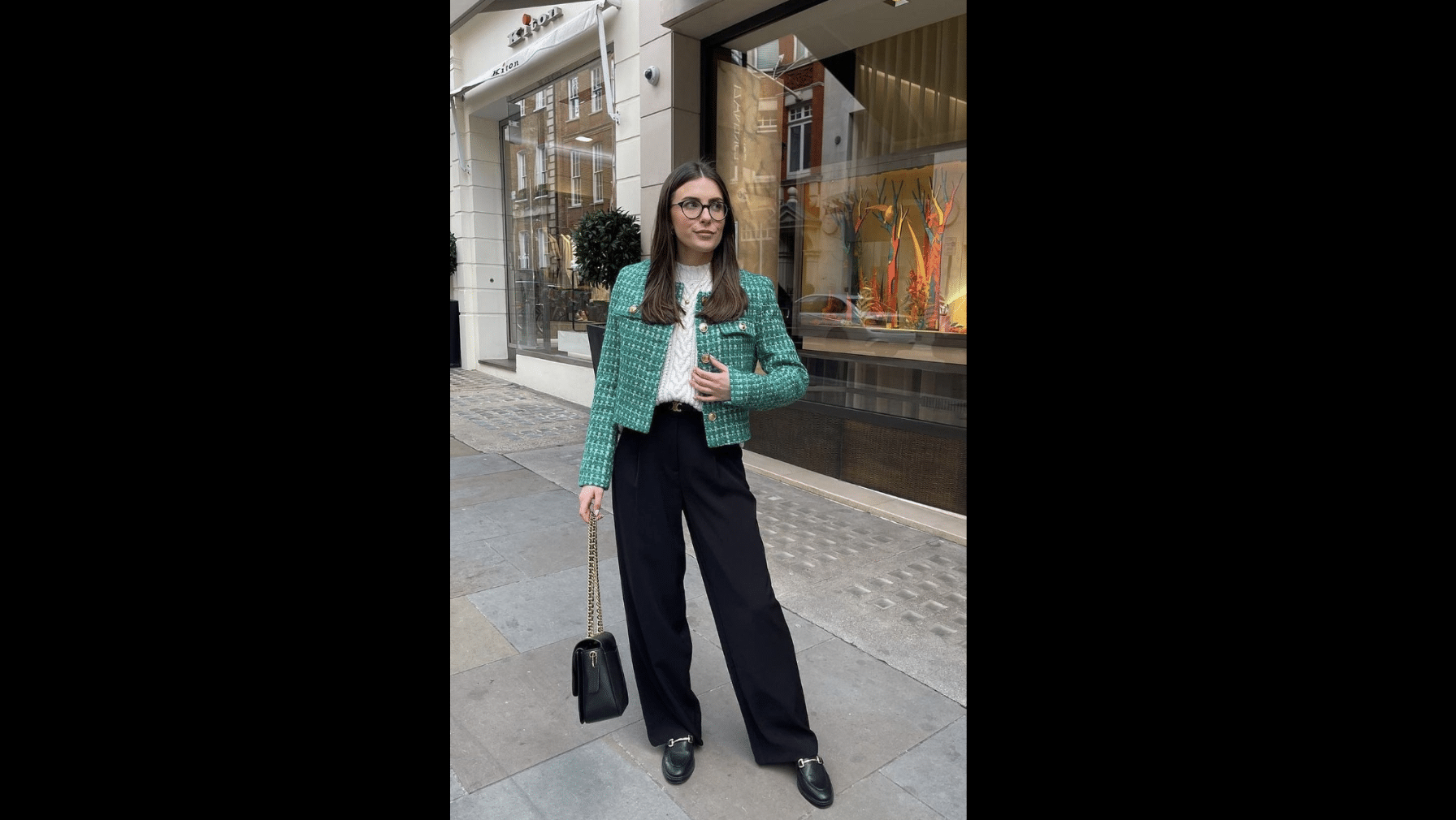 Linen Wide-Leg Pants with Crop Jacket