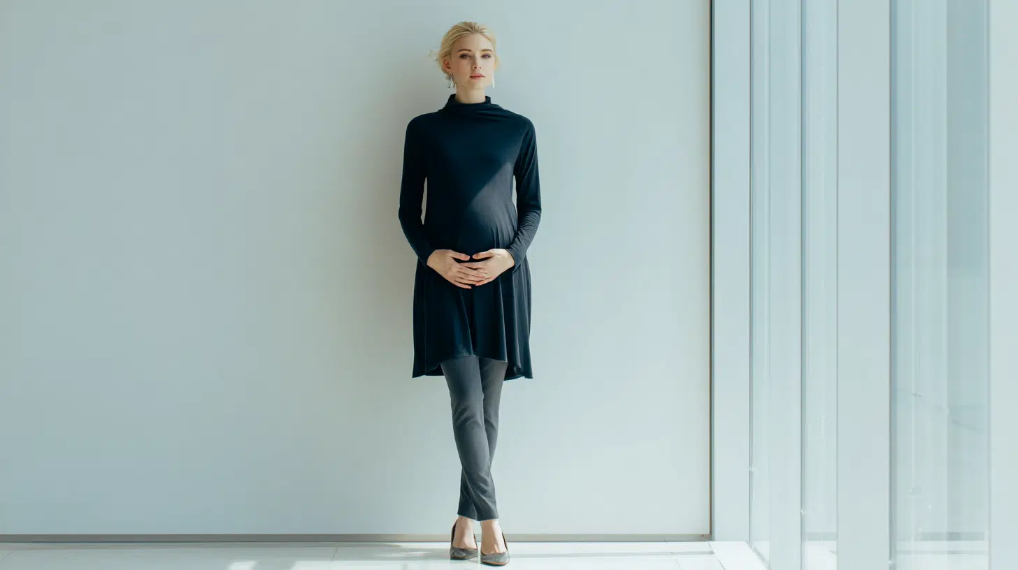 Long Tunic with Slim-Fit Maternity Trousers for Work