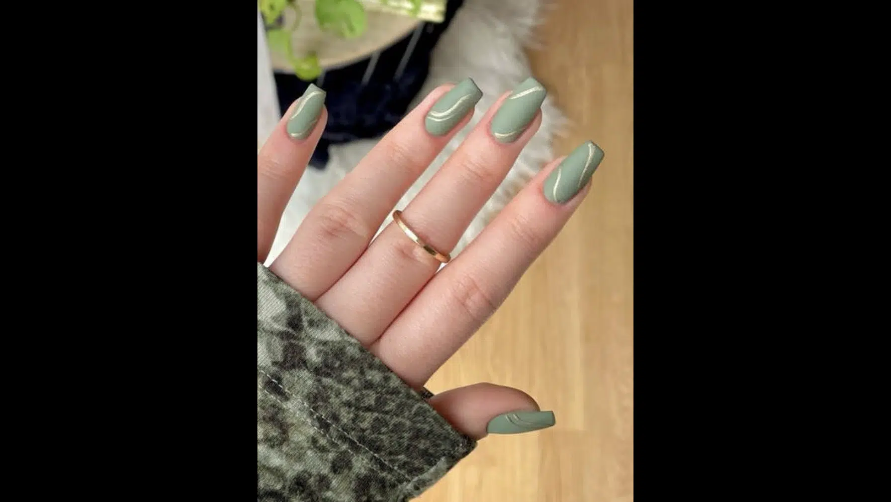 Matte Sage Green Nails