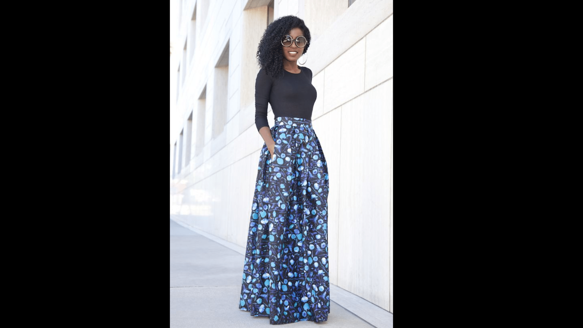 Maxi Skirt with a Fitted Tee