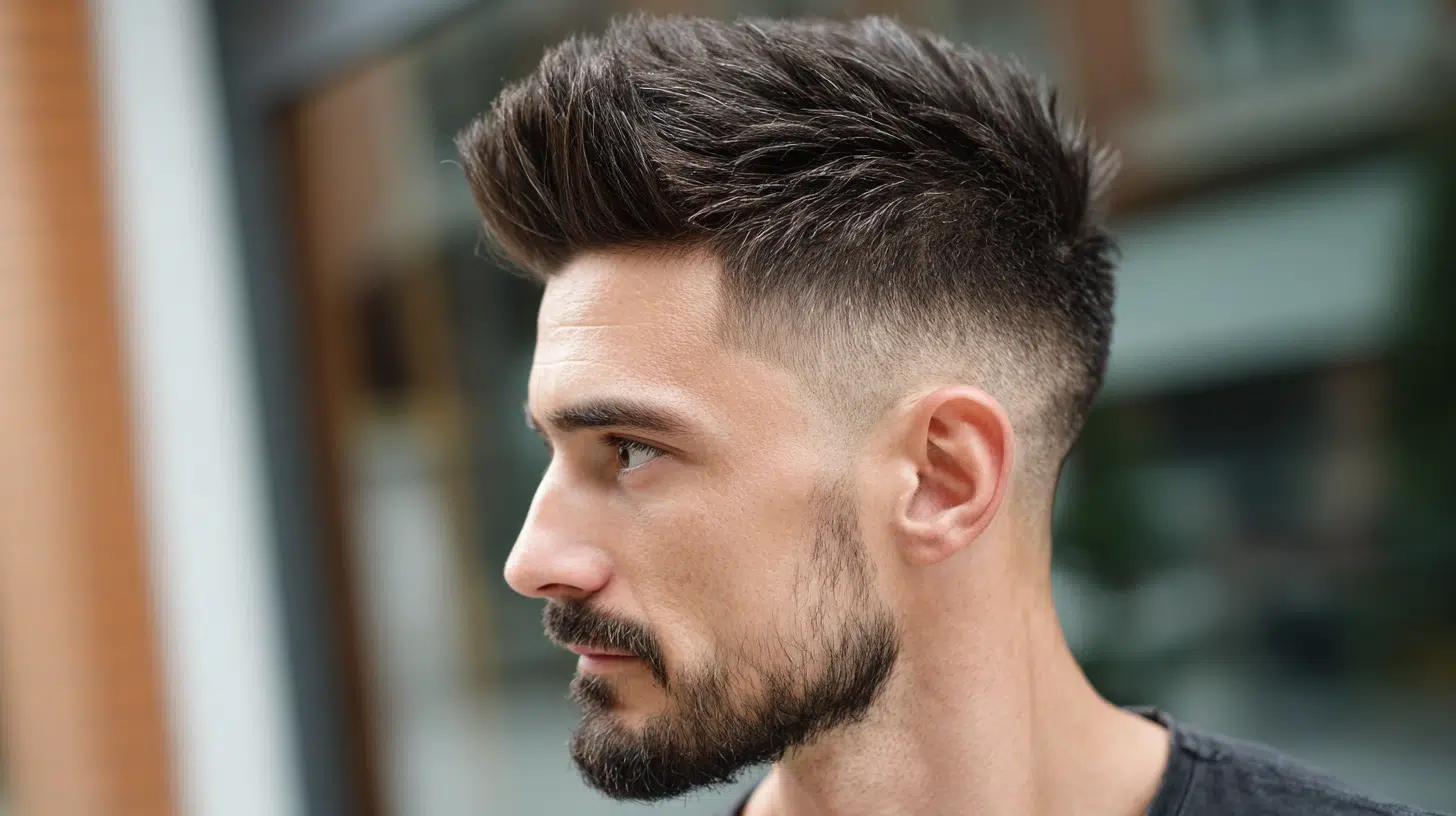 Mid-Taper Fade with High Volume Top