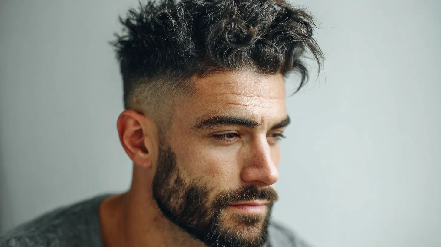 Mid-Taper Fade with Messy Top