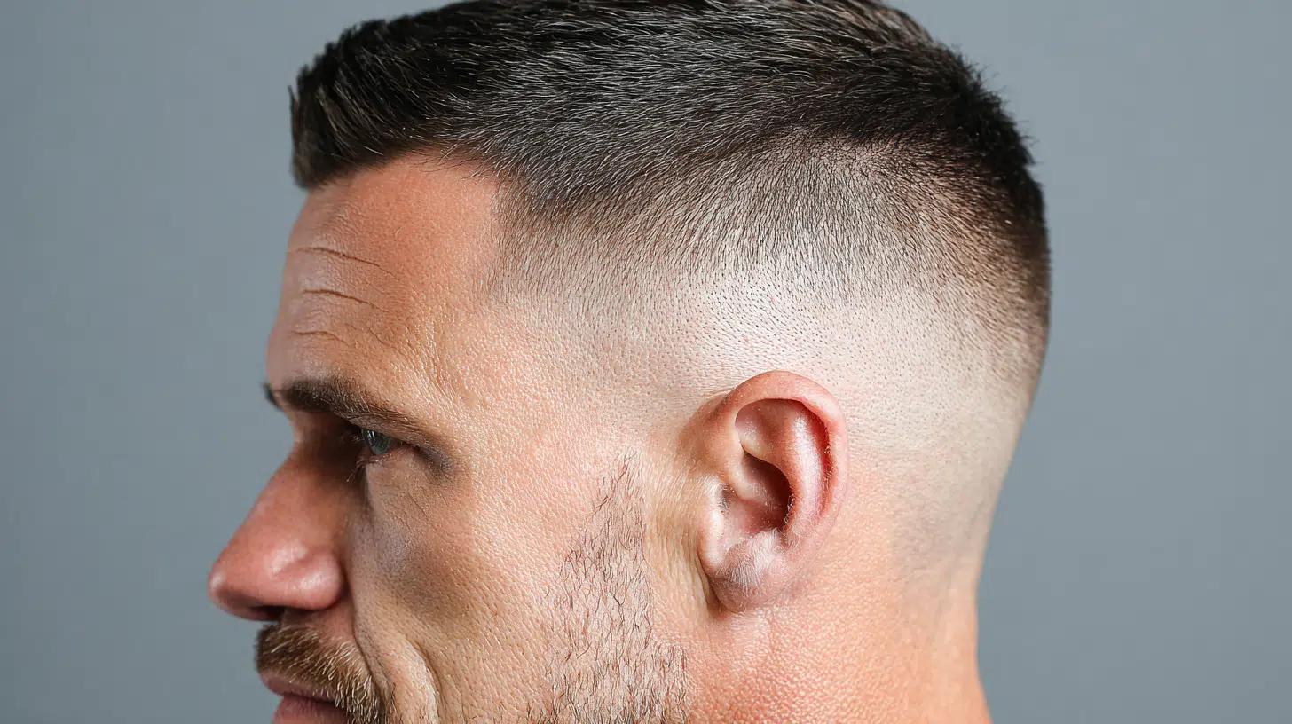 Mid-Taper Fade with Straight Hair