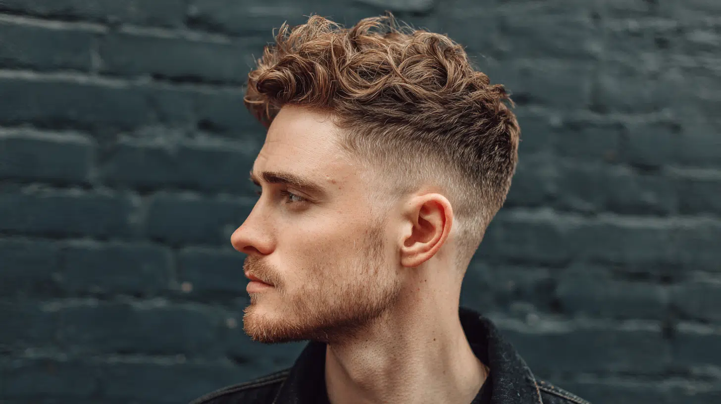 Mid-Taper Fade with Wavy Hair