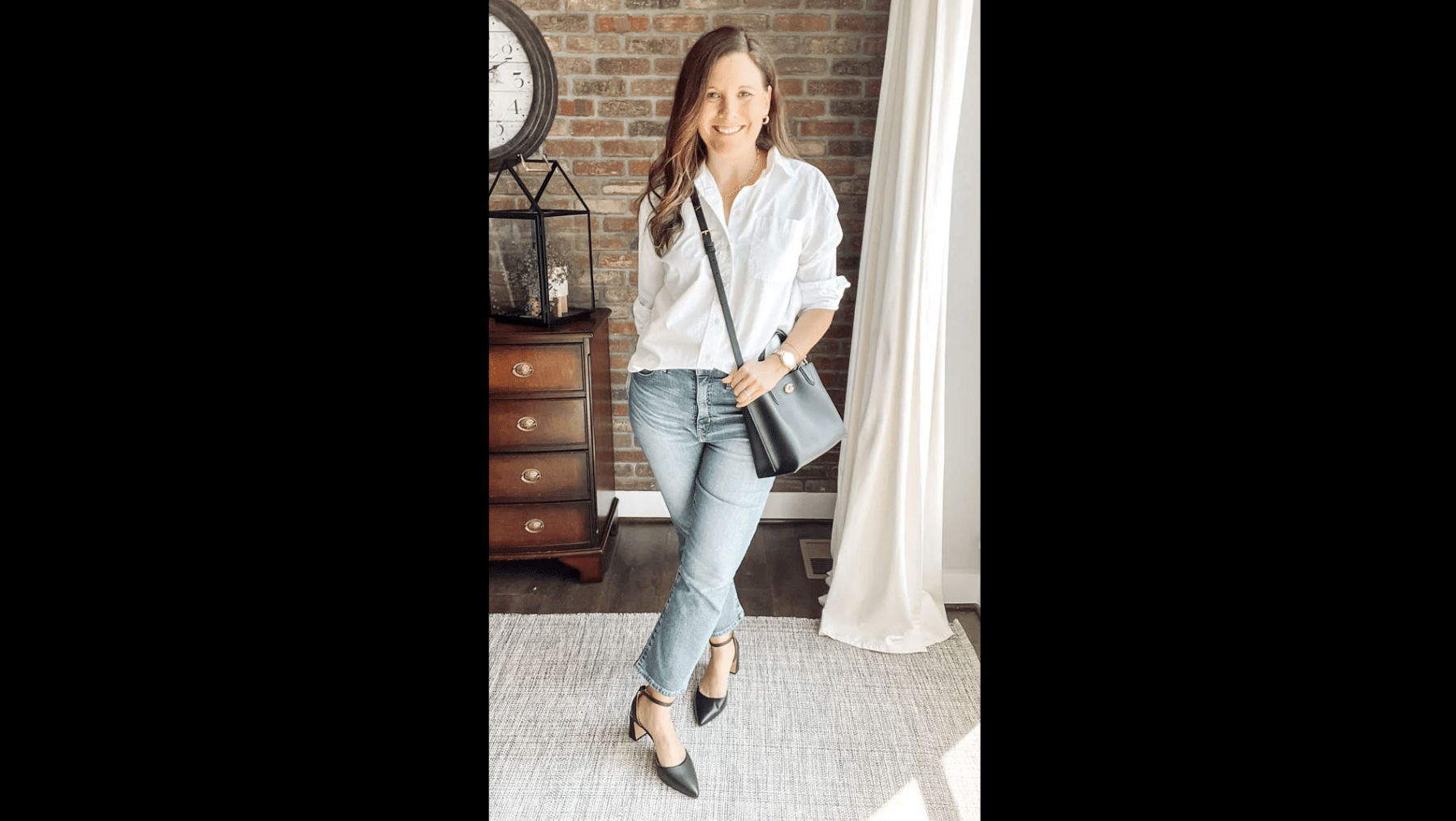 Oversized White Shirt with Belt