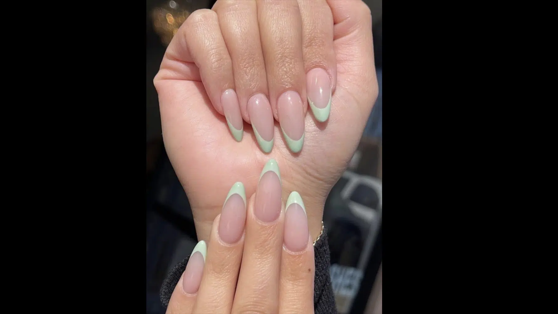 Sage Green French Tips
