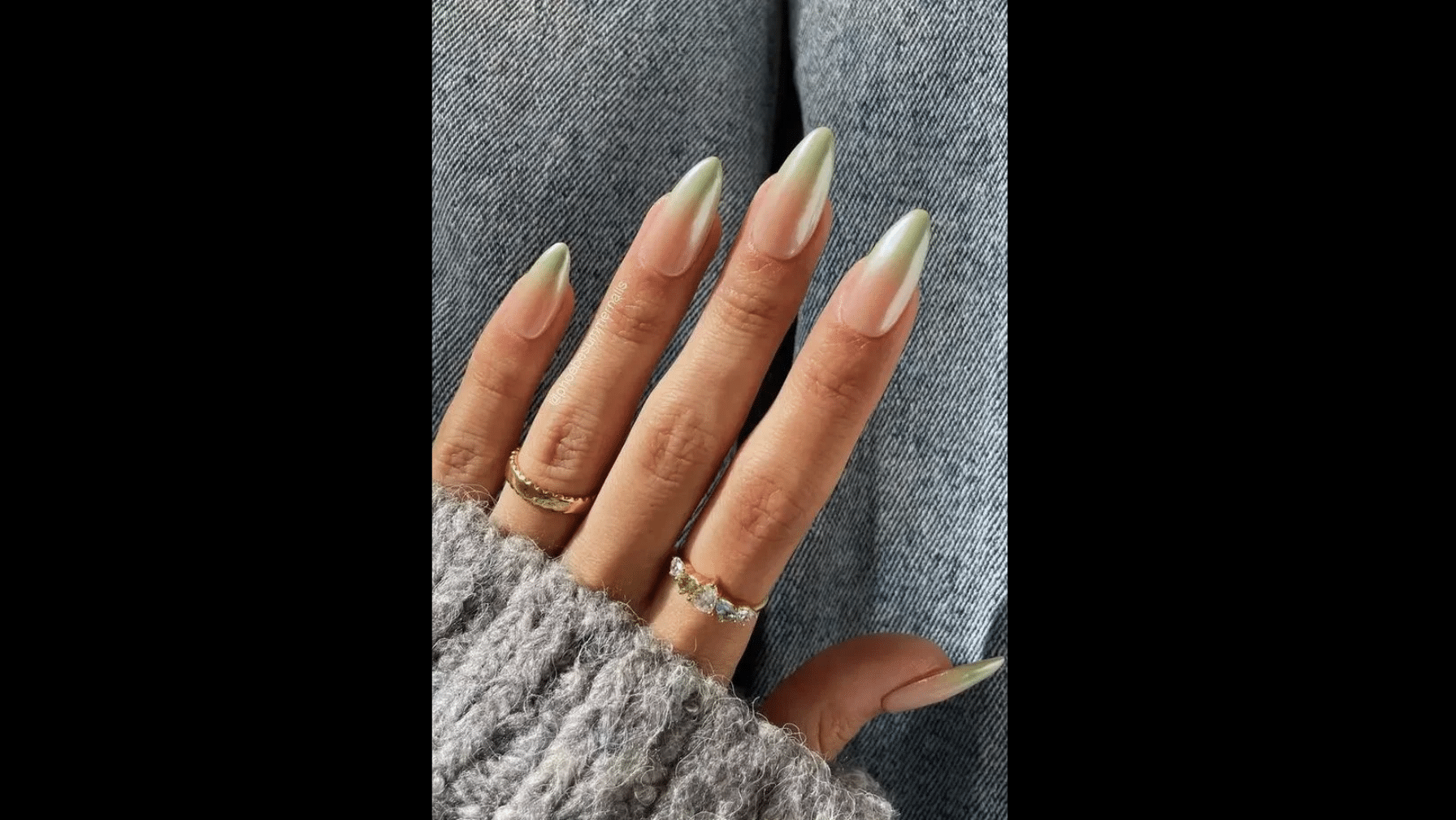 Sage Green Ombre Nails