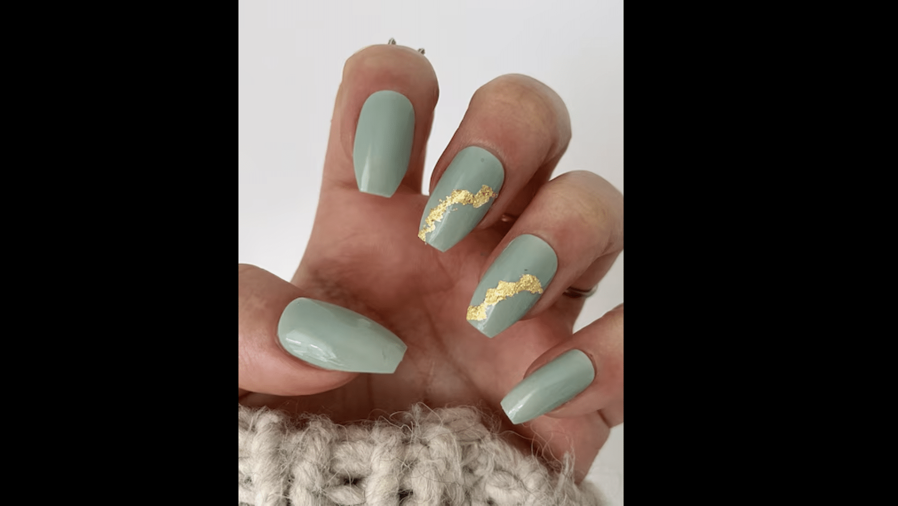 Sage Green with Gold Accents