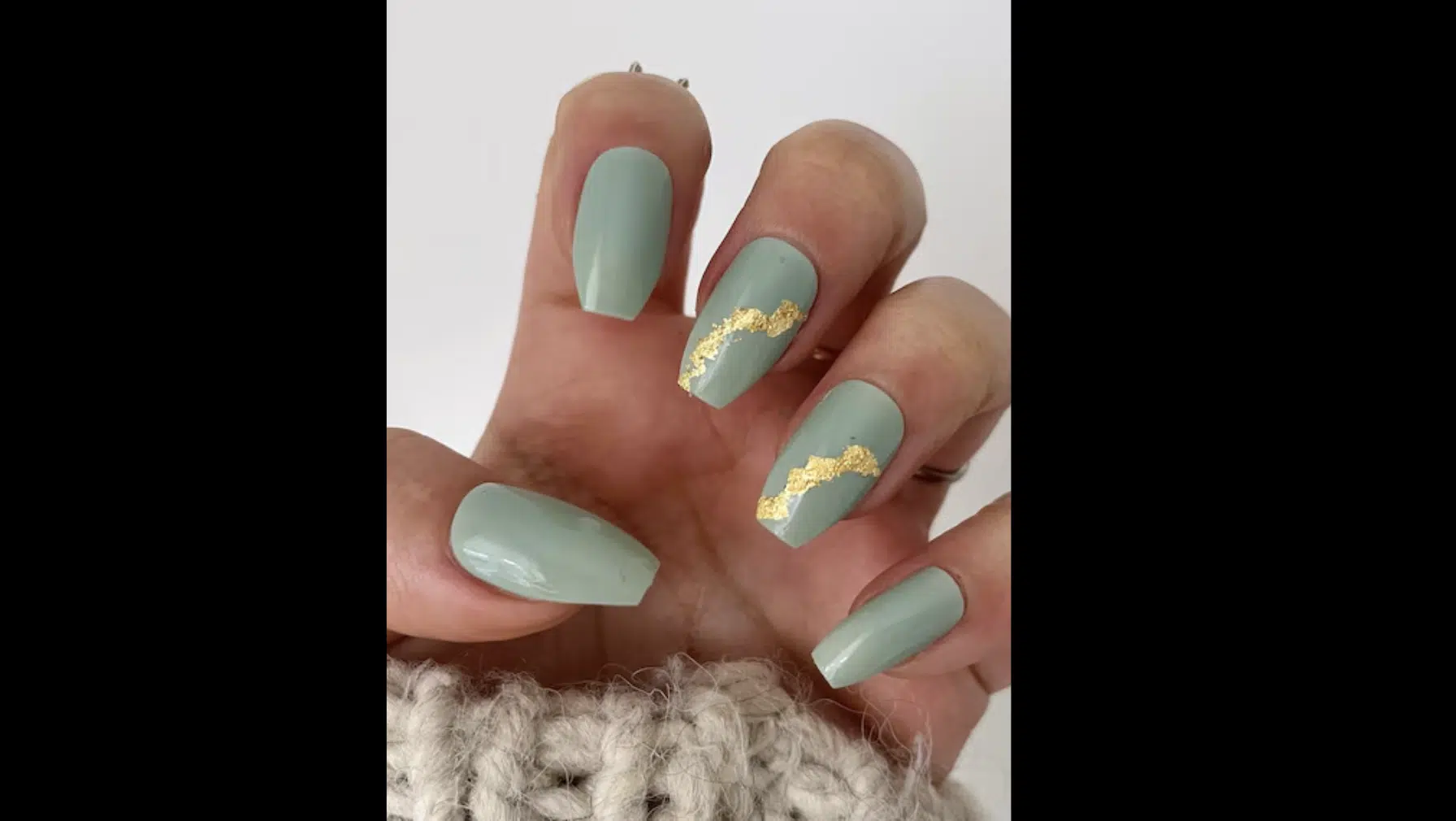 Sage Green with Gold Accents