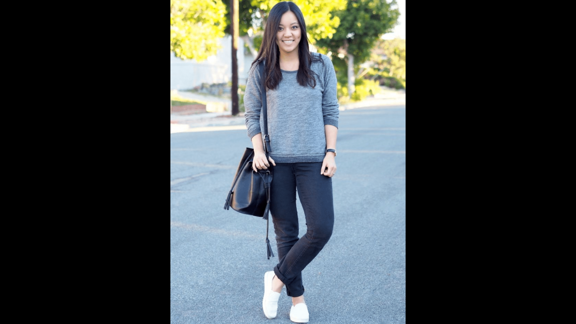 Sweatshirt Dress with Slip-On Shoes