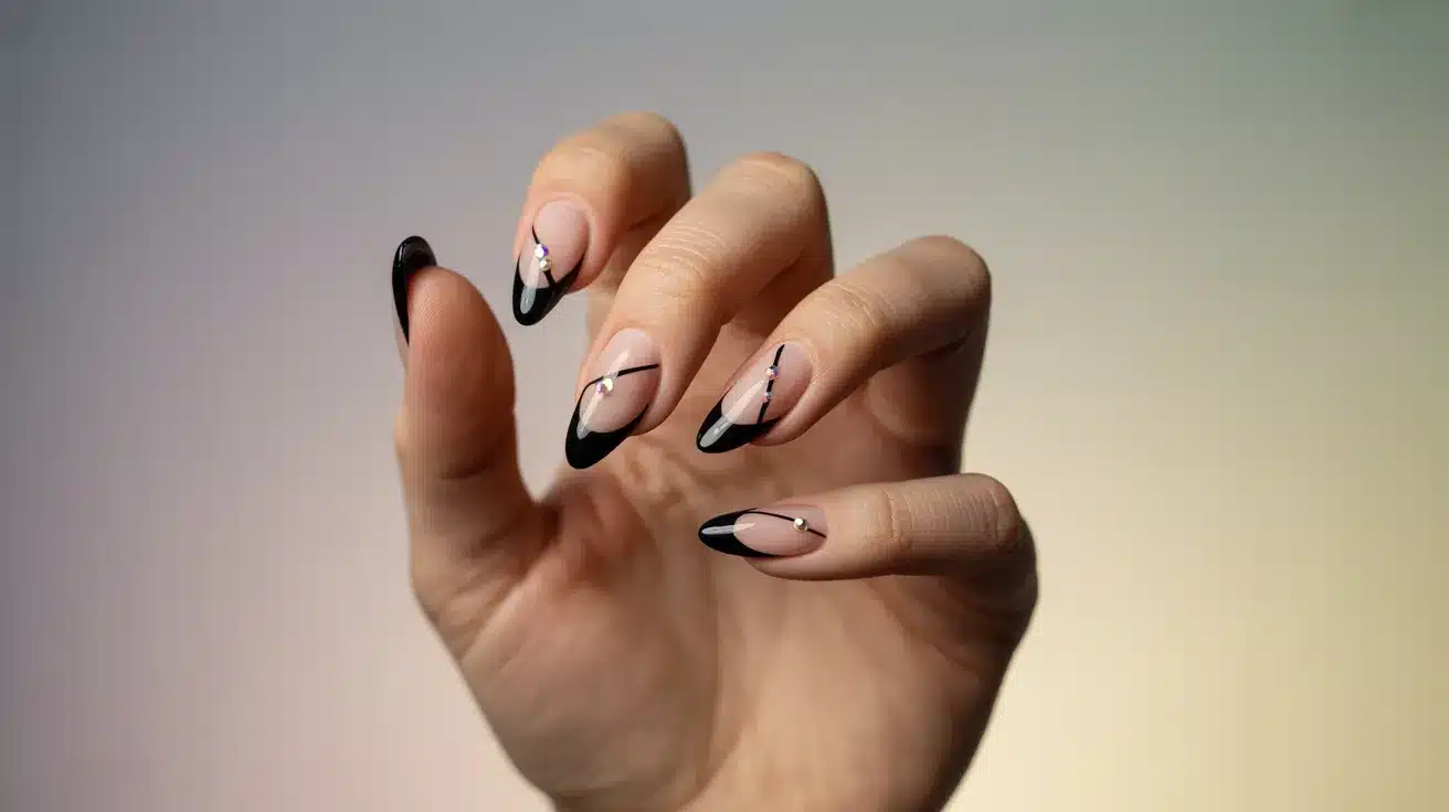 Tips for Getting the Perfect Edgy Black French Tip Almond Nails