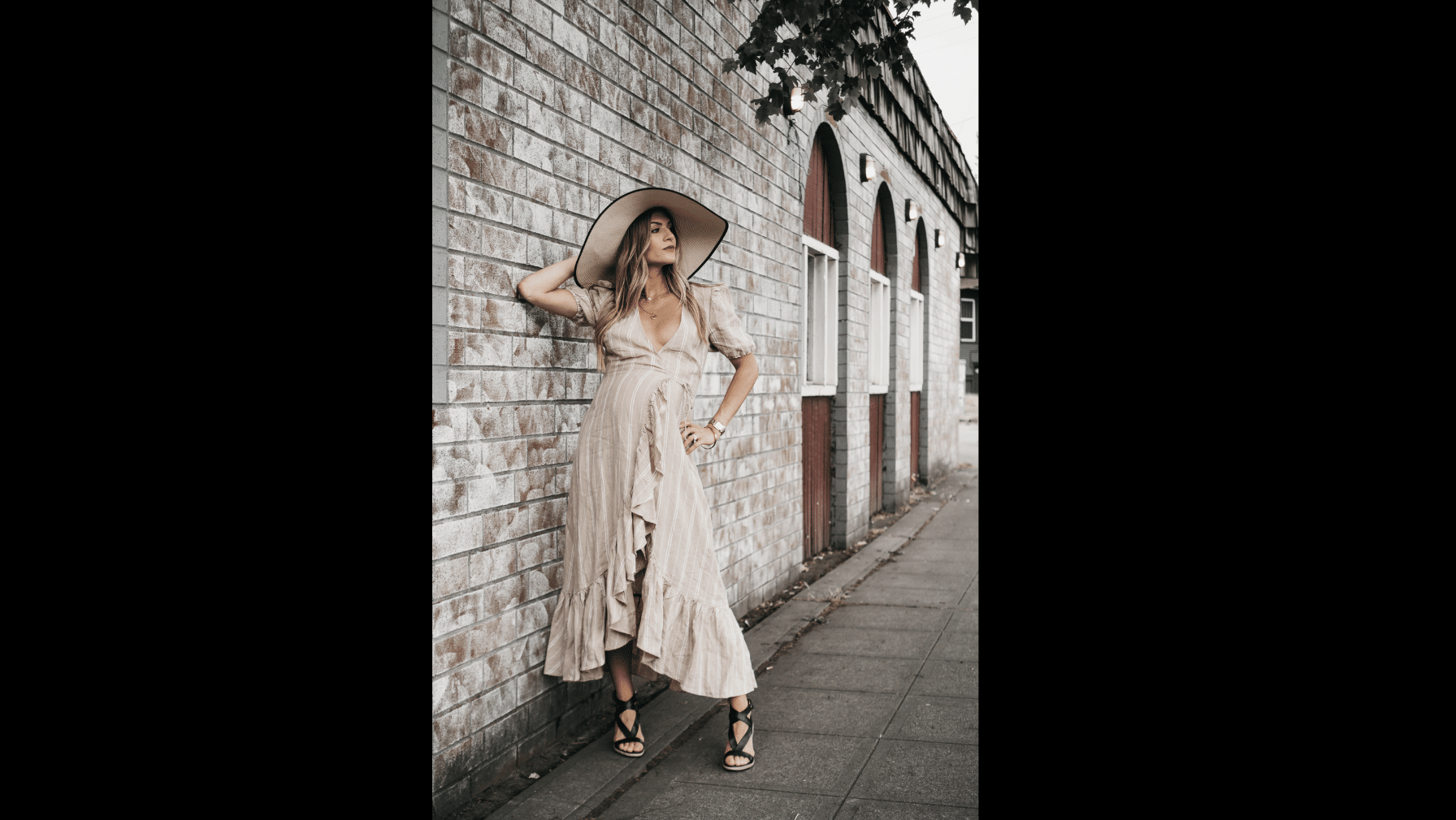 Wrap Dress with Sunhat