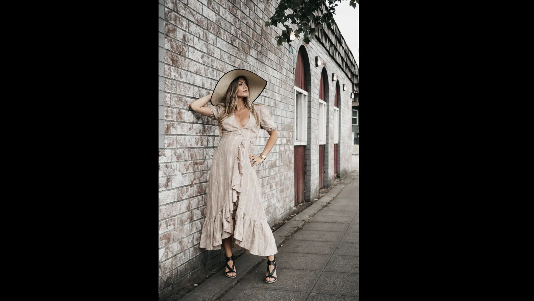 Wrap Dress with Sunhat