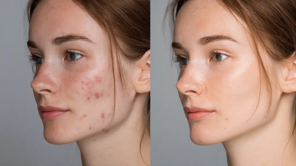 acne scar treatment before and after