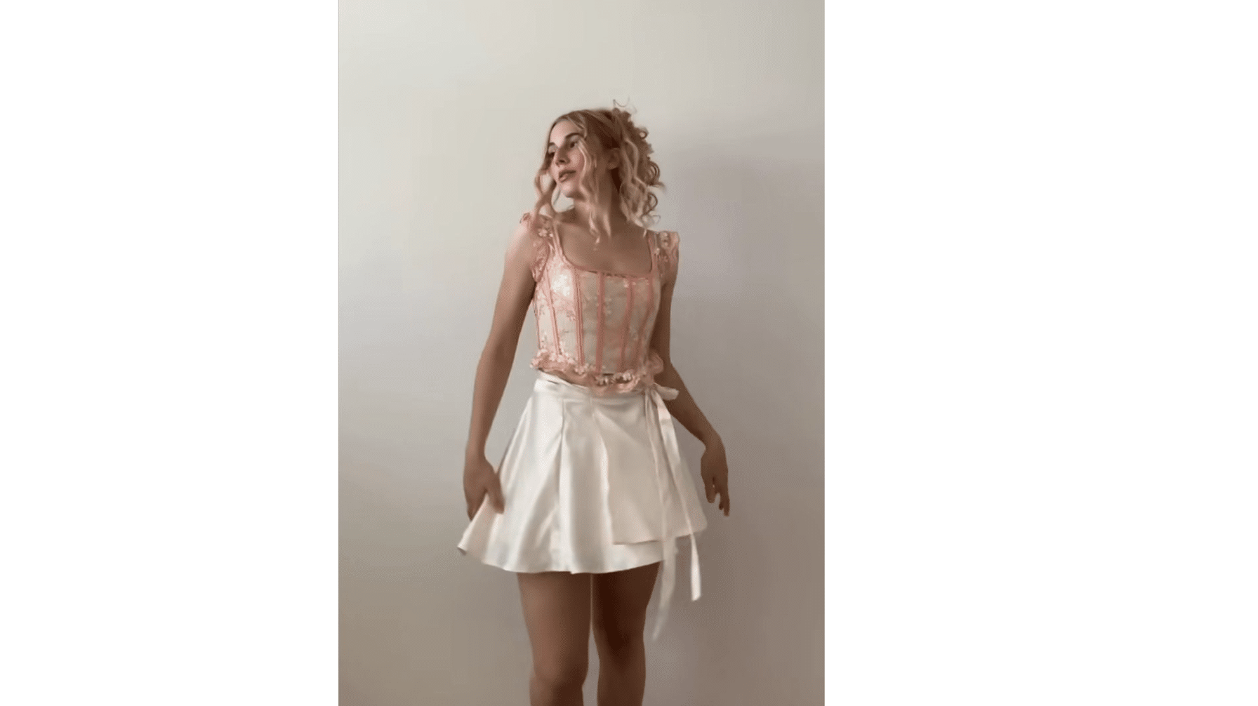 coquette outfit Corset Top with mini Skirt