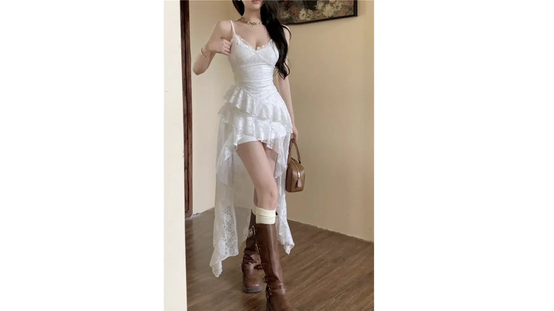 coquette outfit White Lace Dress