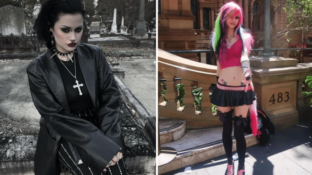 emo vs goth fashion