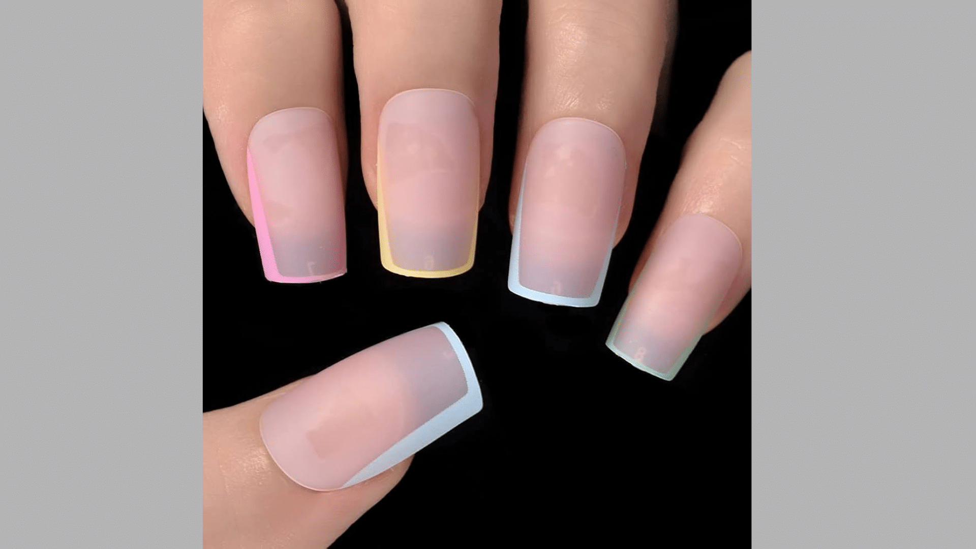 Matte Nude with Glossy Tips