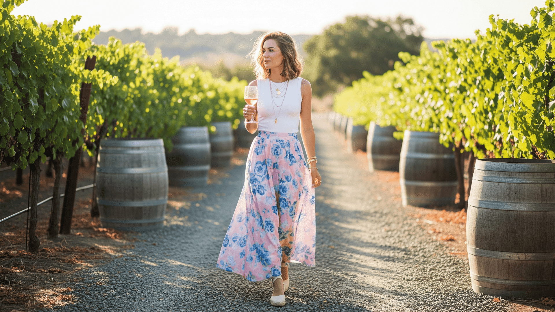 Maxi Skirt with Fitted Top