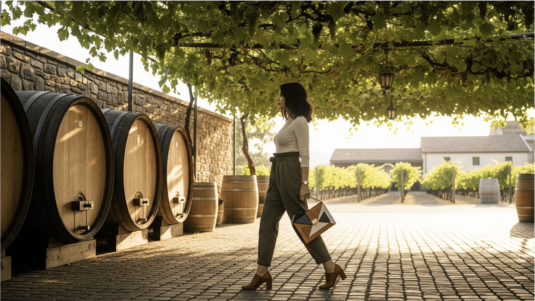 Paperbag Waist Pants with Fitted Top