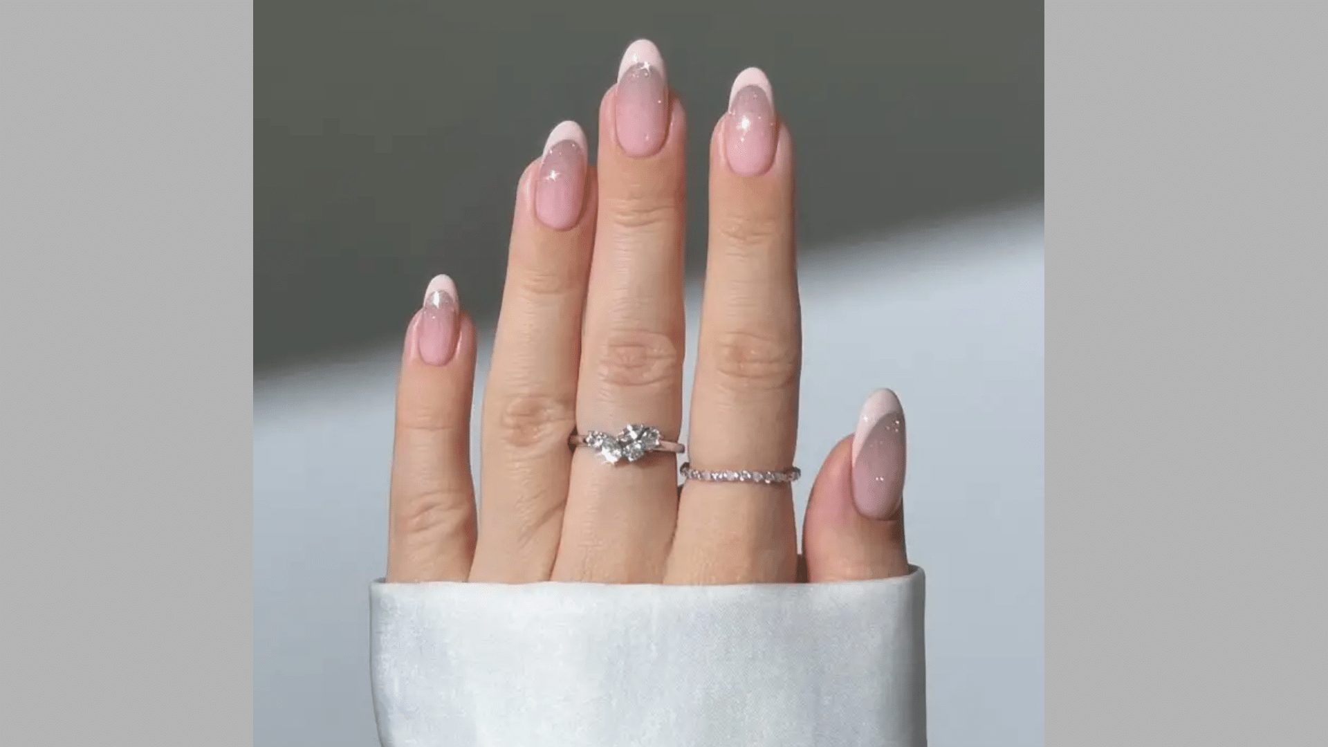 Pastel Tips with Glitter Line