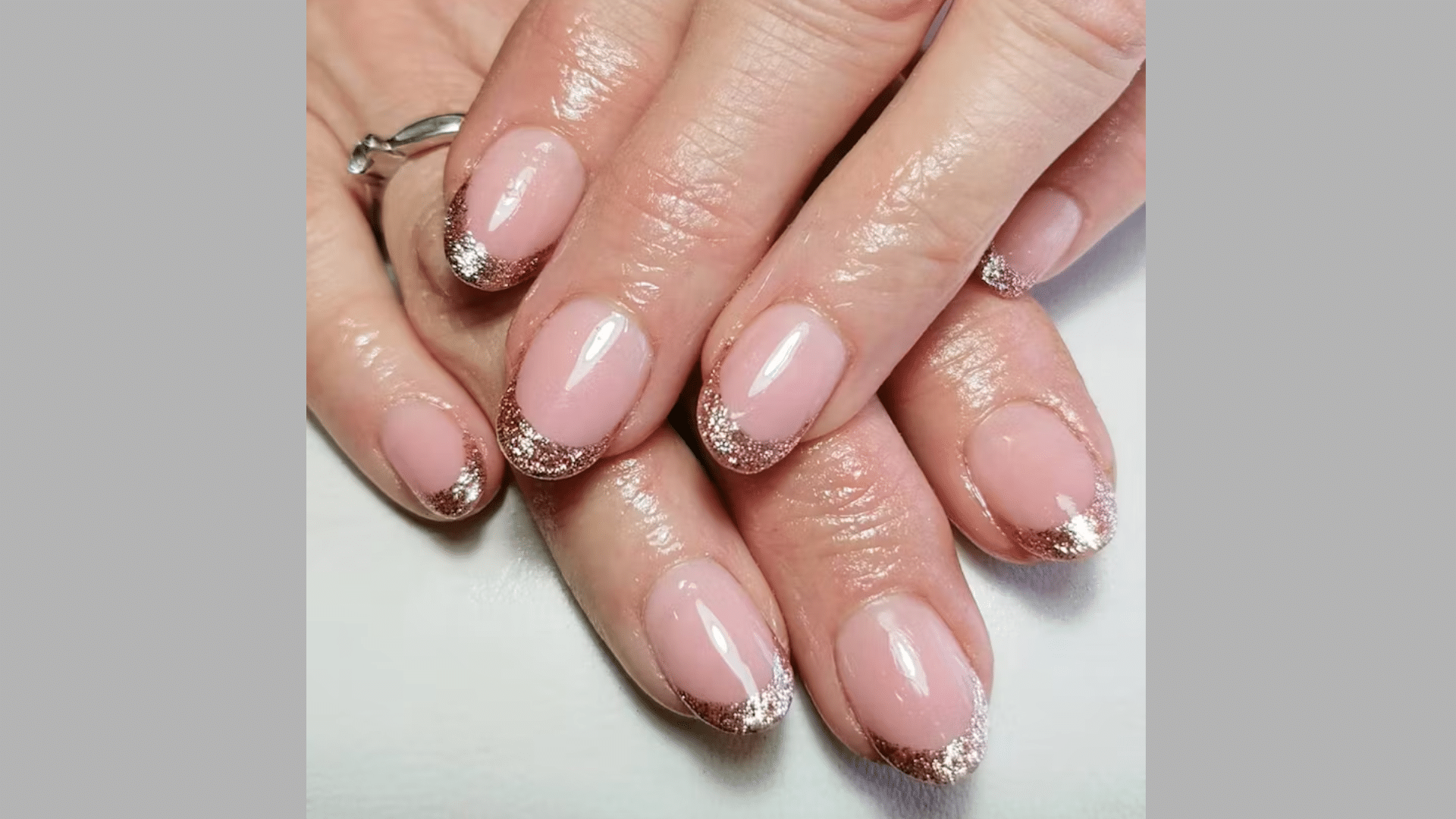 Rose Gold French Tips