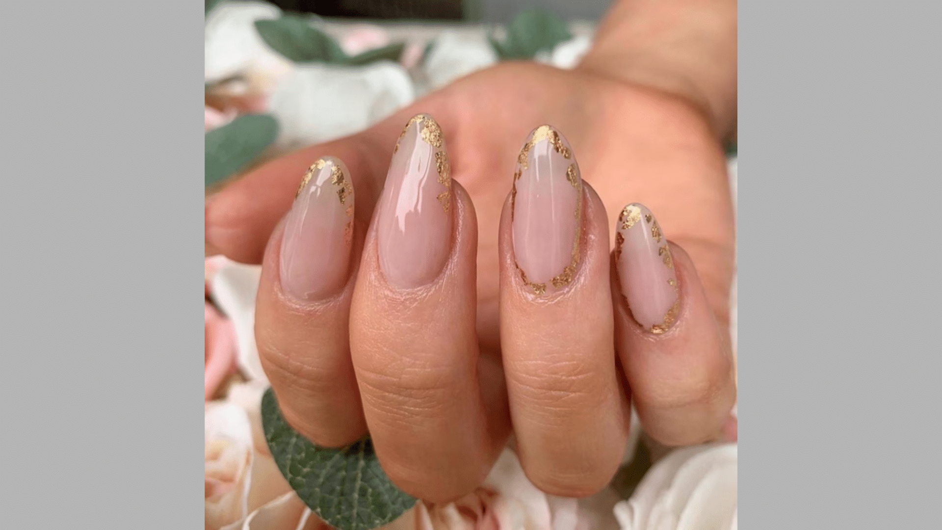 Sheer Pink with Gold Foil