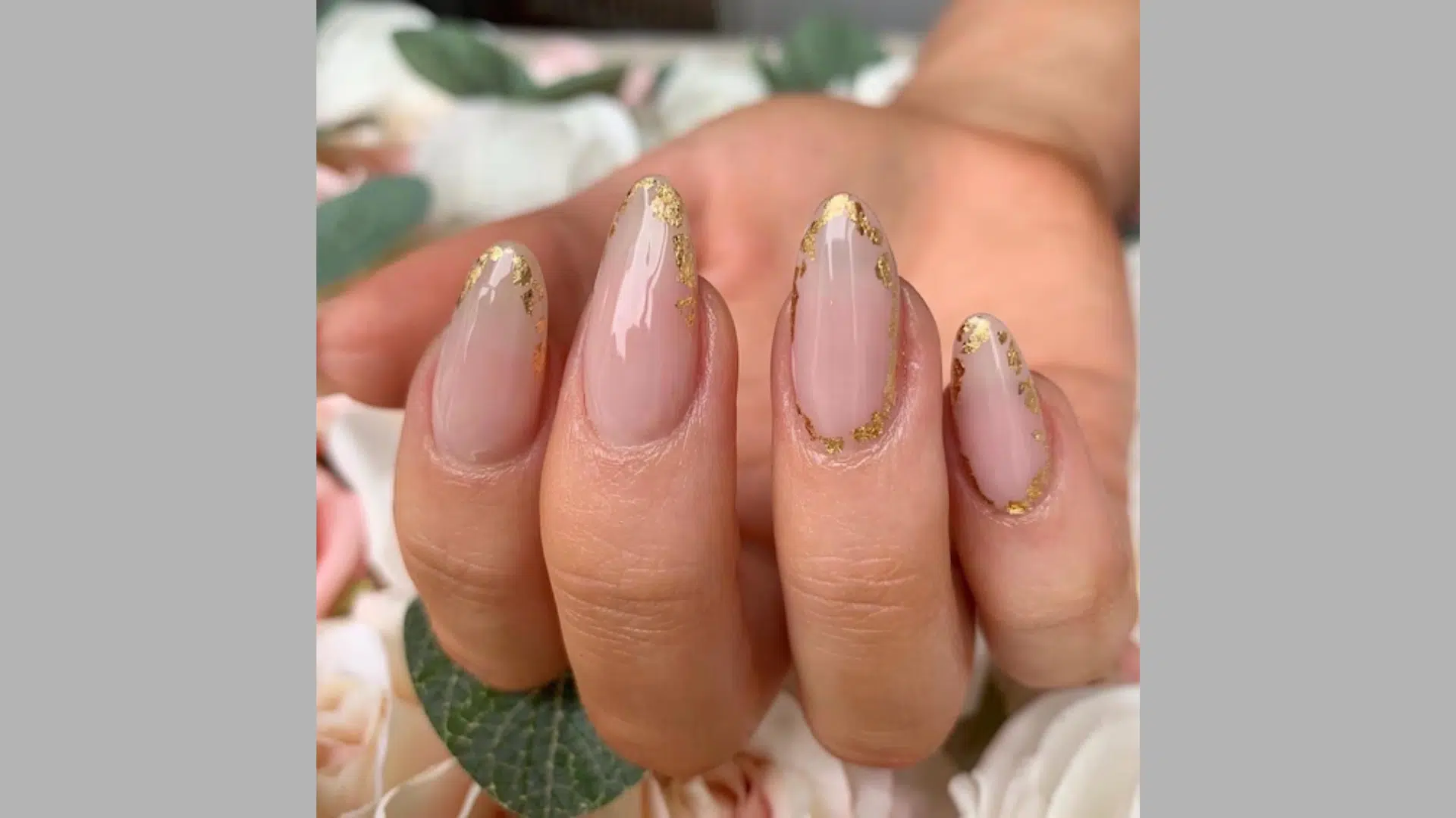 Sheer Pink with Gold Foil