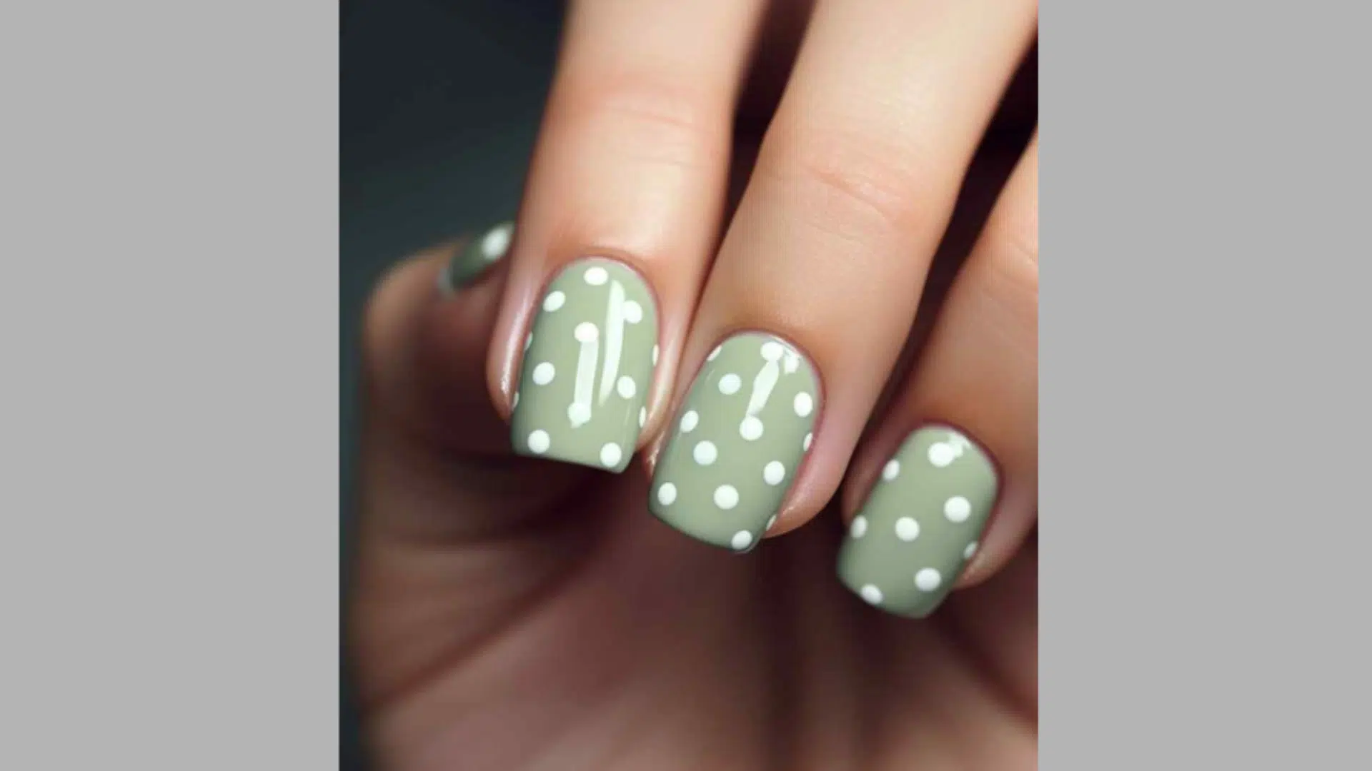 Soft Mint Green with White Dots