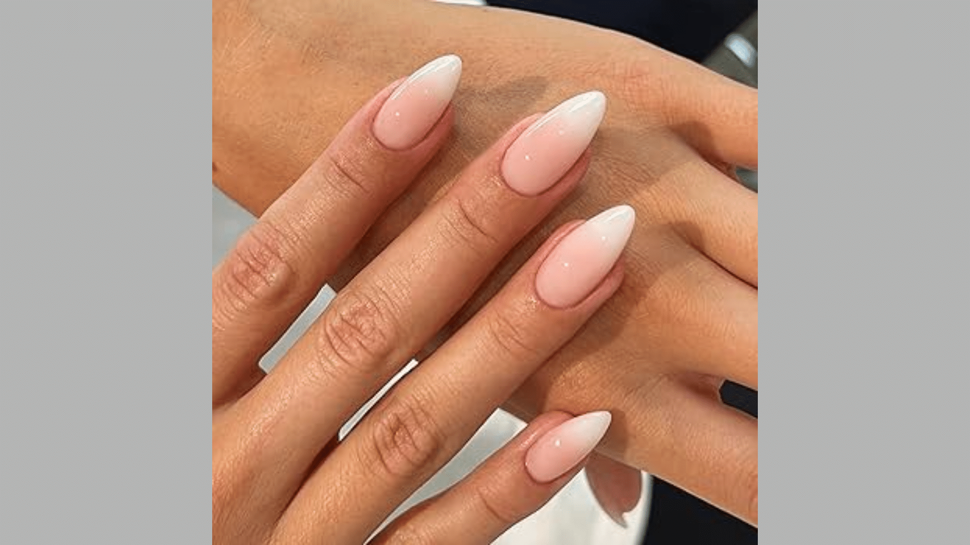 White and Nude Ombré