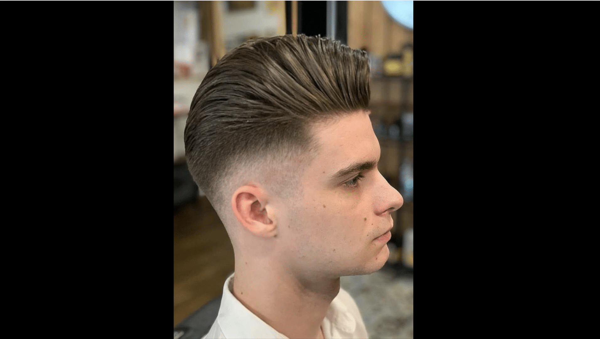 haircuts for thick hair Pompadour Fade