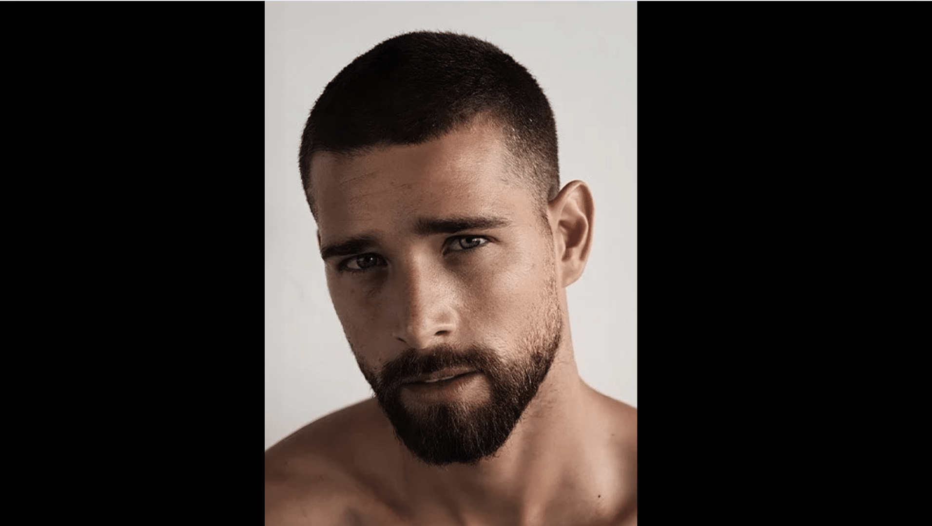 haircuts for thick hair men Buzz Cut with Beard