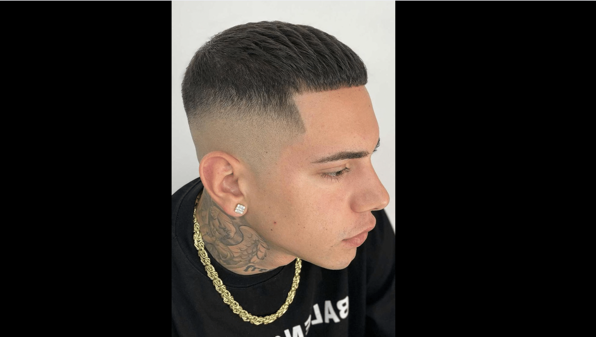 haircuts for thick hair men Buzz Cut with High Fade