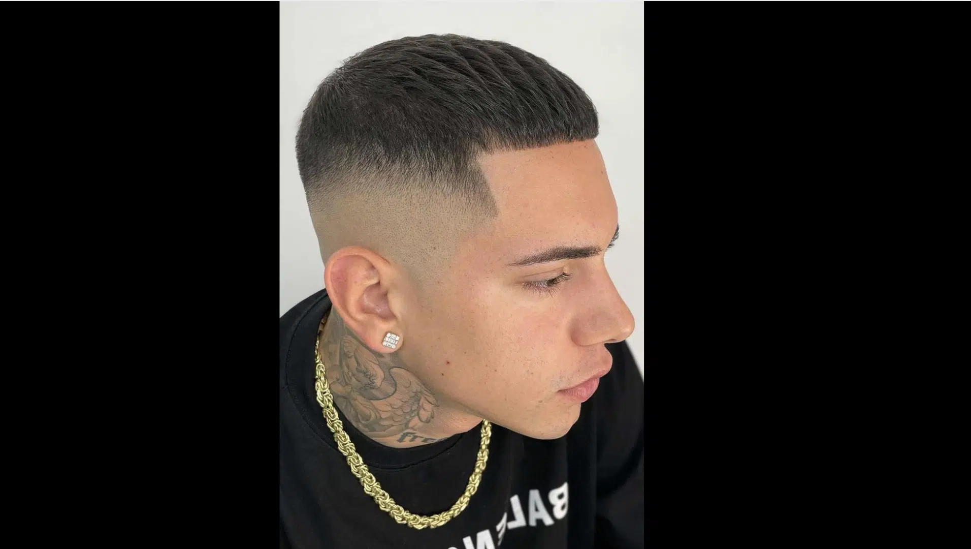 haircuts for thick hair men Buzz Cut with High Fade