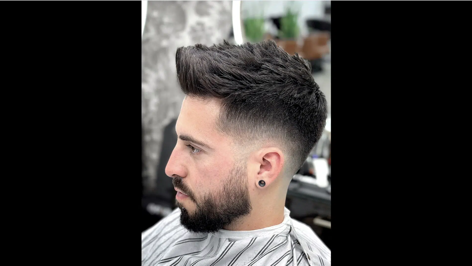 haircuts for thick hair men Faux Hawk with Fade
