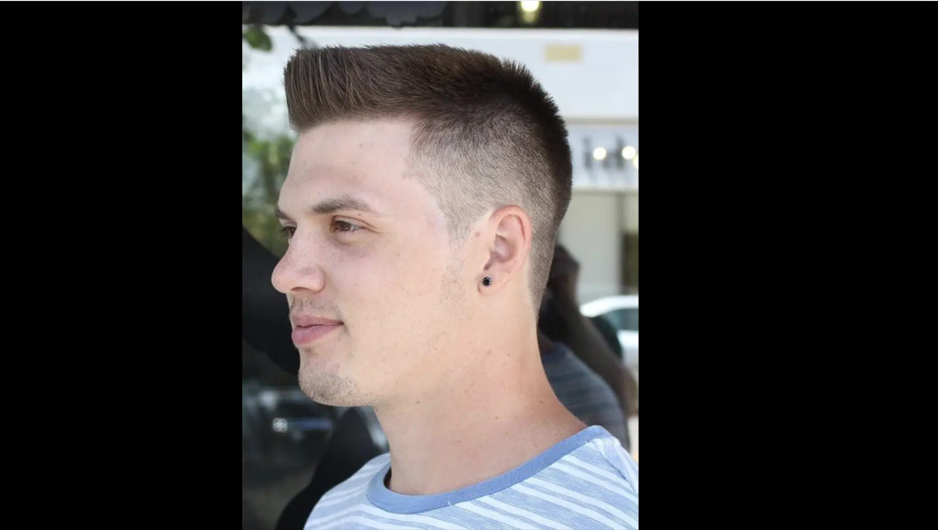 haircuts for thick hair men Flat Top with Fade