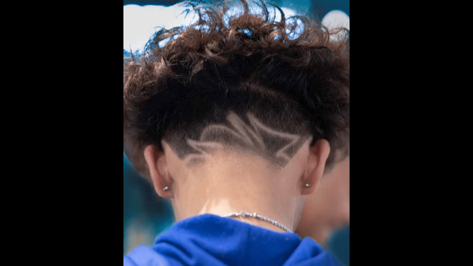 2. Low Taper Fade with Blow Out with Pattern