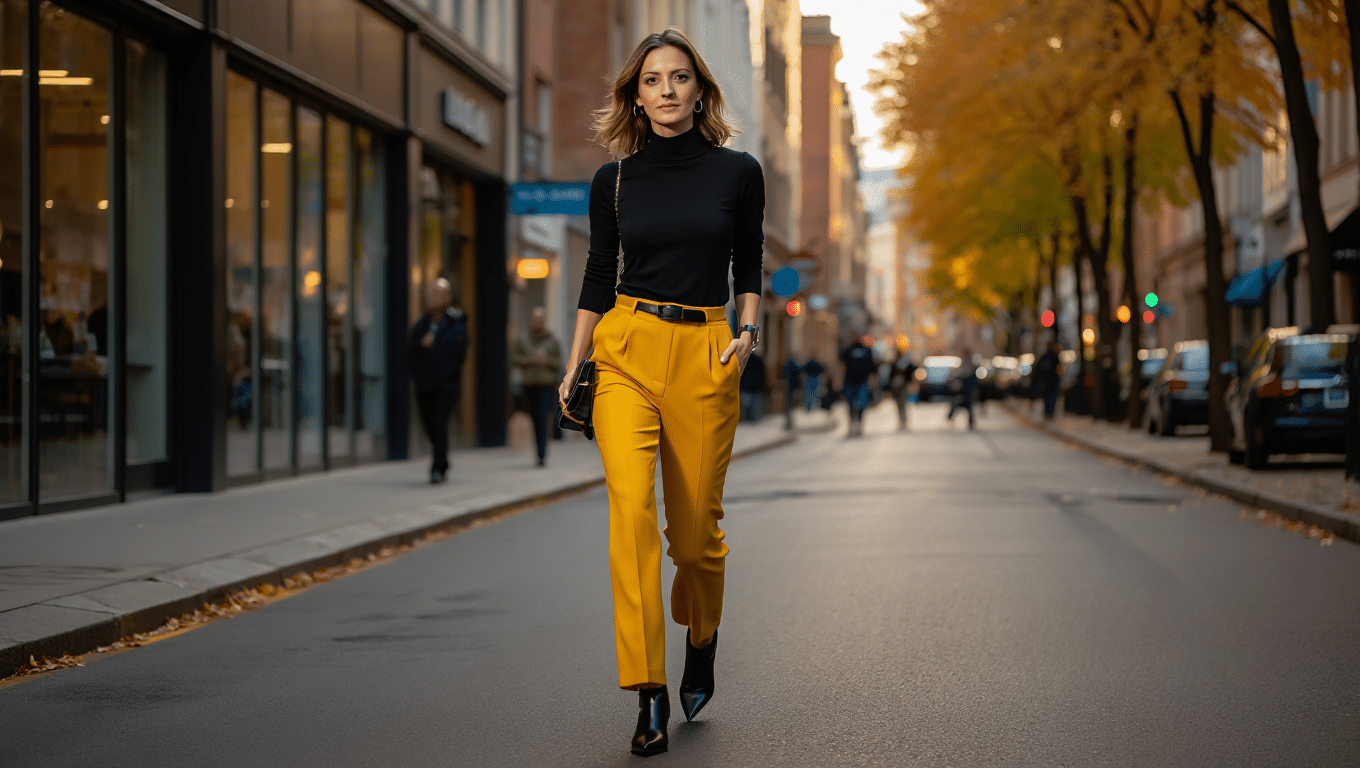 Black Turtleneck and Ankle Boots