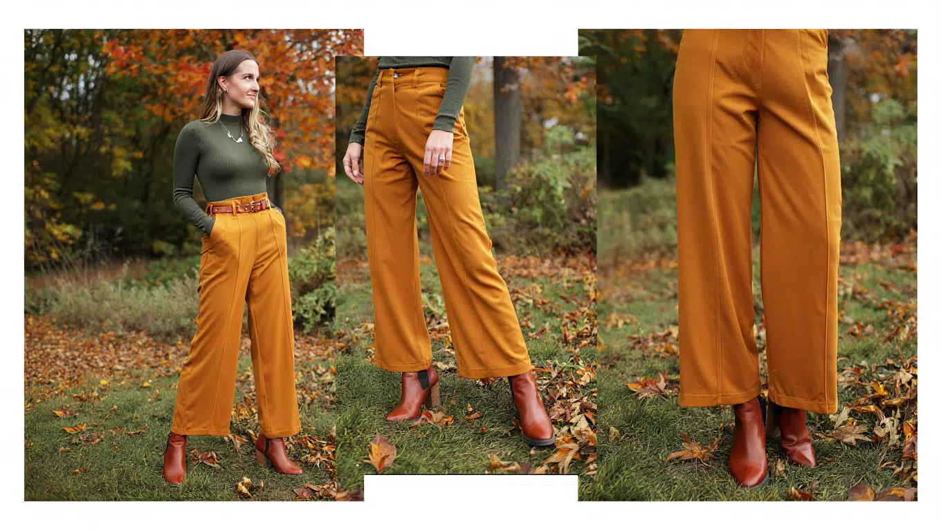Mustard Yellow Pants and Olive Green Top