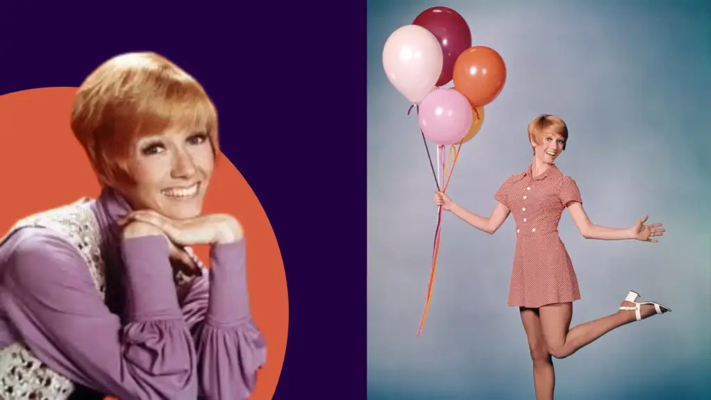 Sandy Duncan portrait collage showing her with balloons and later appearance highlighting career evolution and iconic roles