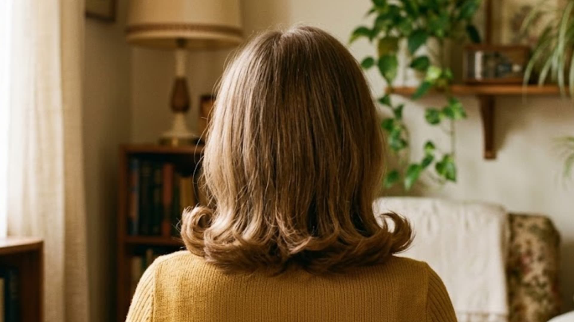 Woman with Flipped-Out Ends Lob layered hair styled in a smooth blowout