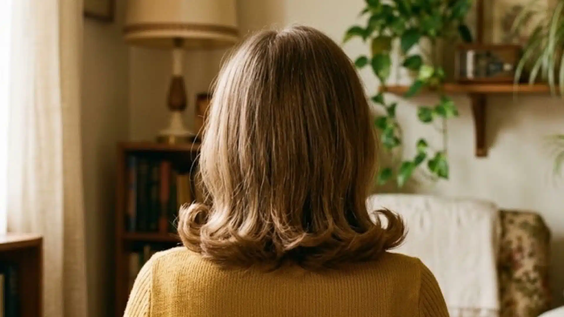 Woman with Flipped-Out Ends Lob layered hair styled in a smooth blowout