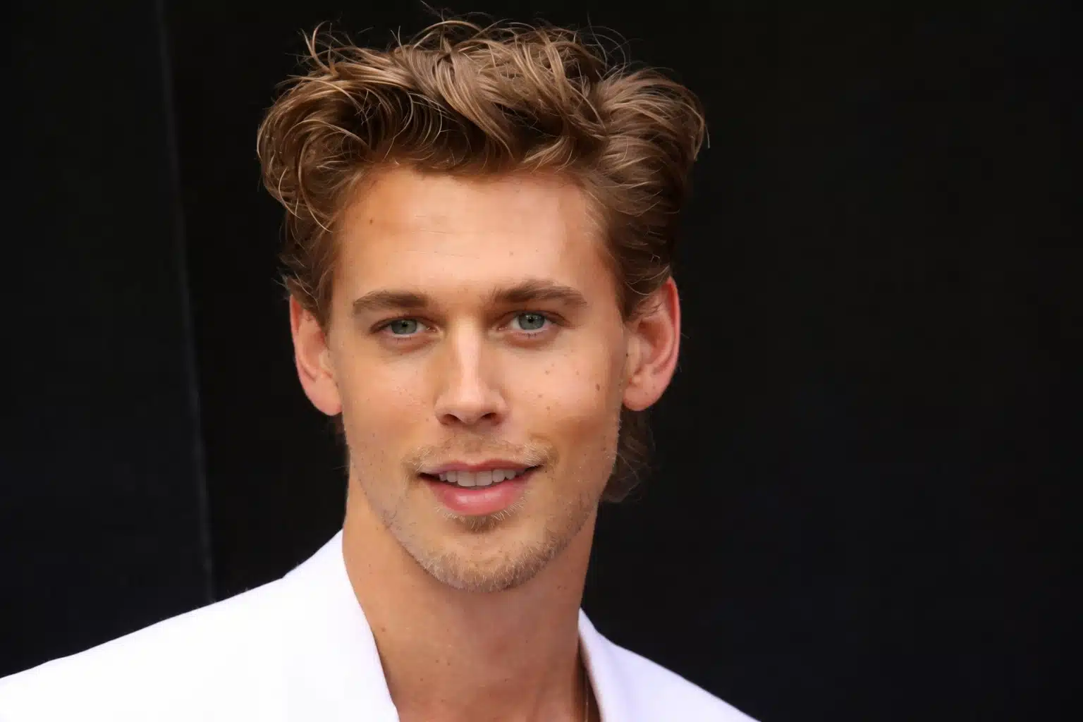 Austin Butler with soft features and light brown hair in neutral outfit, representing light summer palette with cool and gentle tones