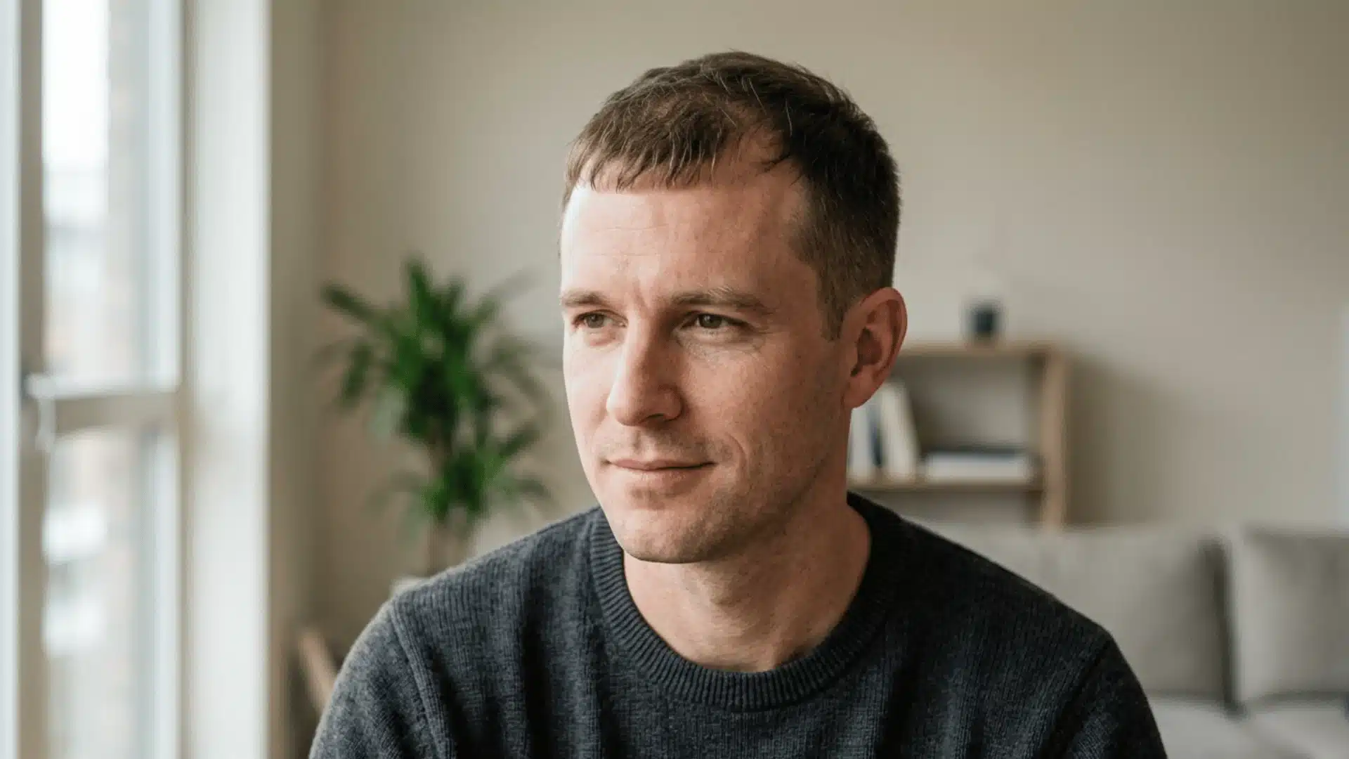 Caesar cut hairstyle for thinning hair