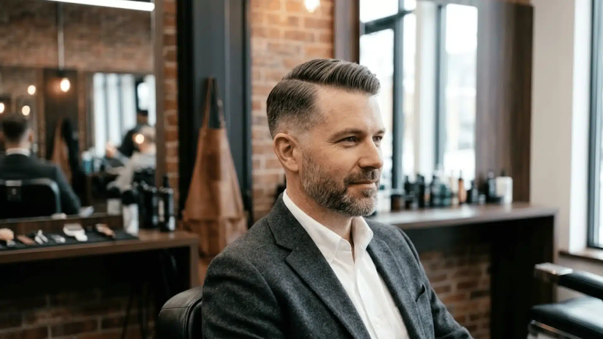 Comb over fade haircut for thinning hair